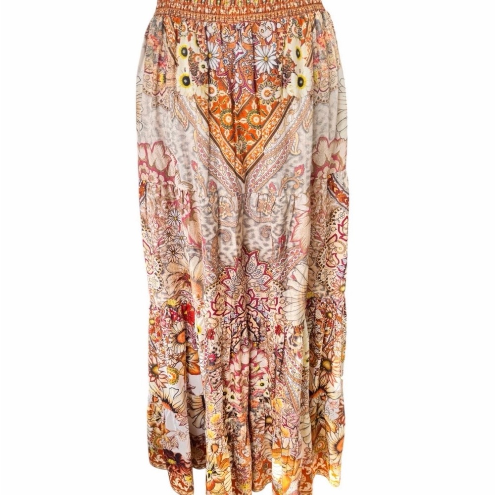 CAMILLA Heart Of A Hippie Tiered Maxi Skirt RRP $599 size small runs med-large - Picture 7 of 7